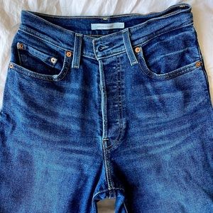 Levi’s Ribcage Straight Ankle Jeans (frayed hem adds an inch)